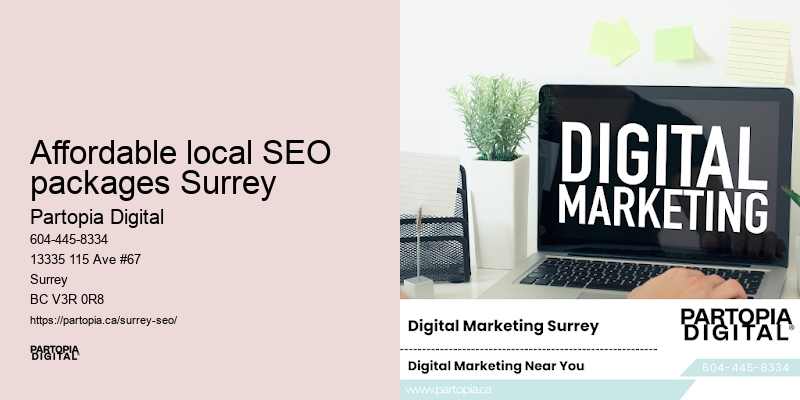 SEO workflow Affordable local SEO packages Surrey