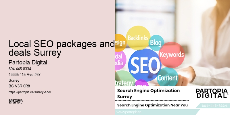 Local SEO packages and deals Surrey SEO agency services