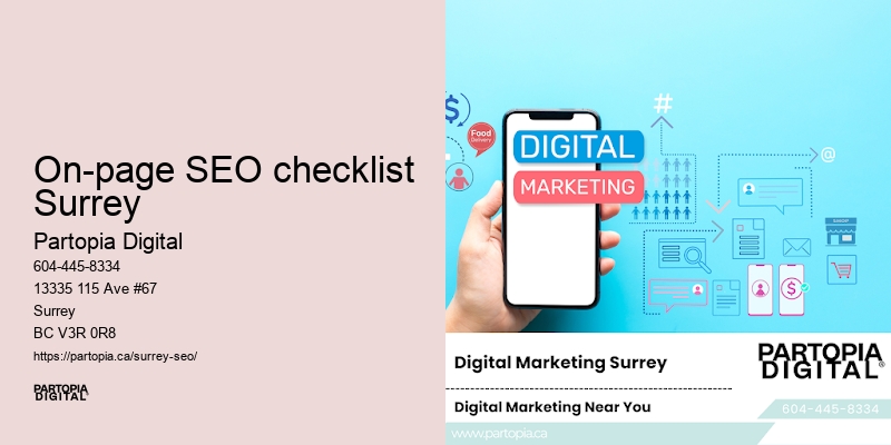 SEO specialist near me On-page SEO checklist Surrey