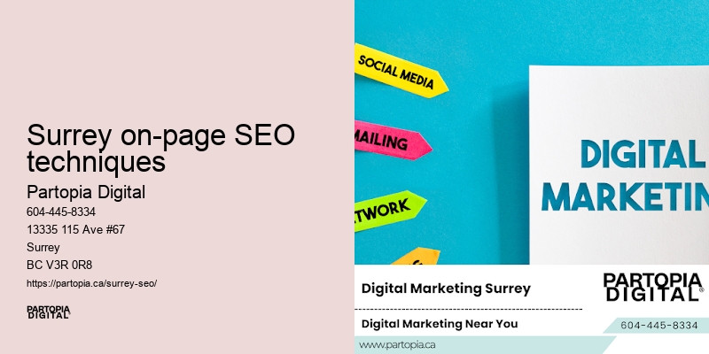 SEO agency in Surrey on-page SEO techniques, BC