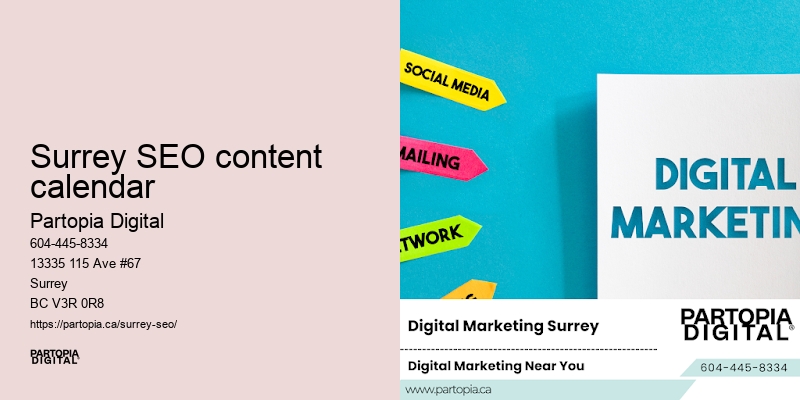 SEO ranking services Surrey SEO content calendar
