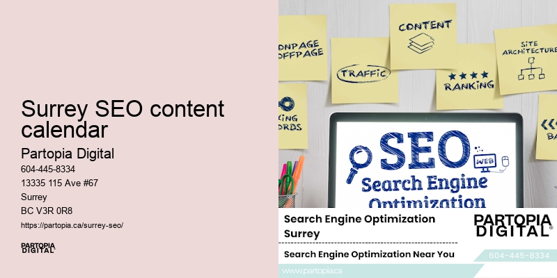 SEO Best Practices Surrey SEO content calendar